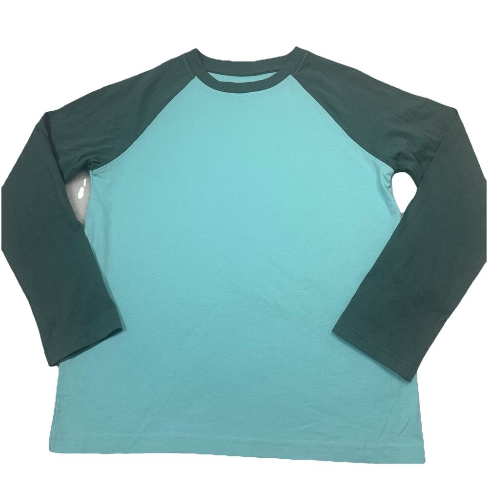 Rumi + Ryder Boys Mint Green Colorblock Long Sleeve T-Shirt Colorful Size 2T NEW